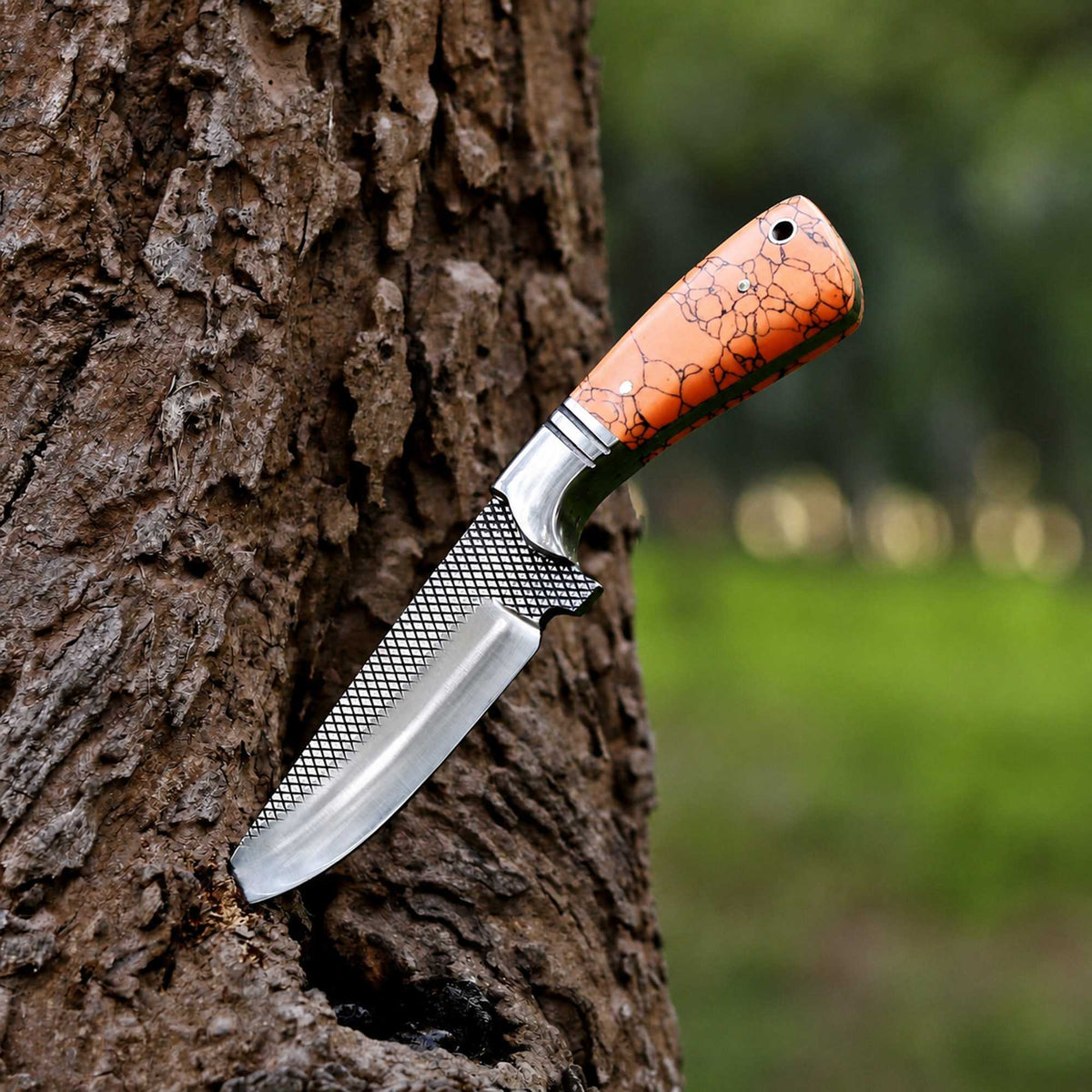 Premium Cowboy Hunting Knife D2 Steel – Durable and Stylish Turquoise Handle - RFE Marketing Ventures