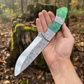 Hand Engraved Hunting Knife | D2 Steel with Camel Bone Handle - Ultimate Performance & Style