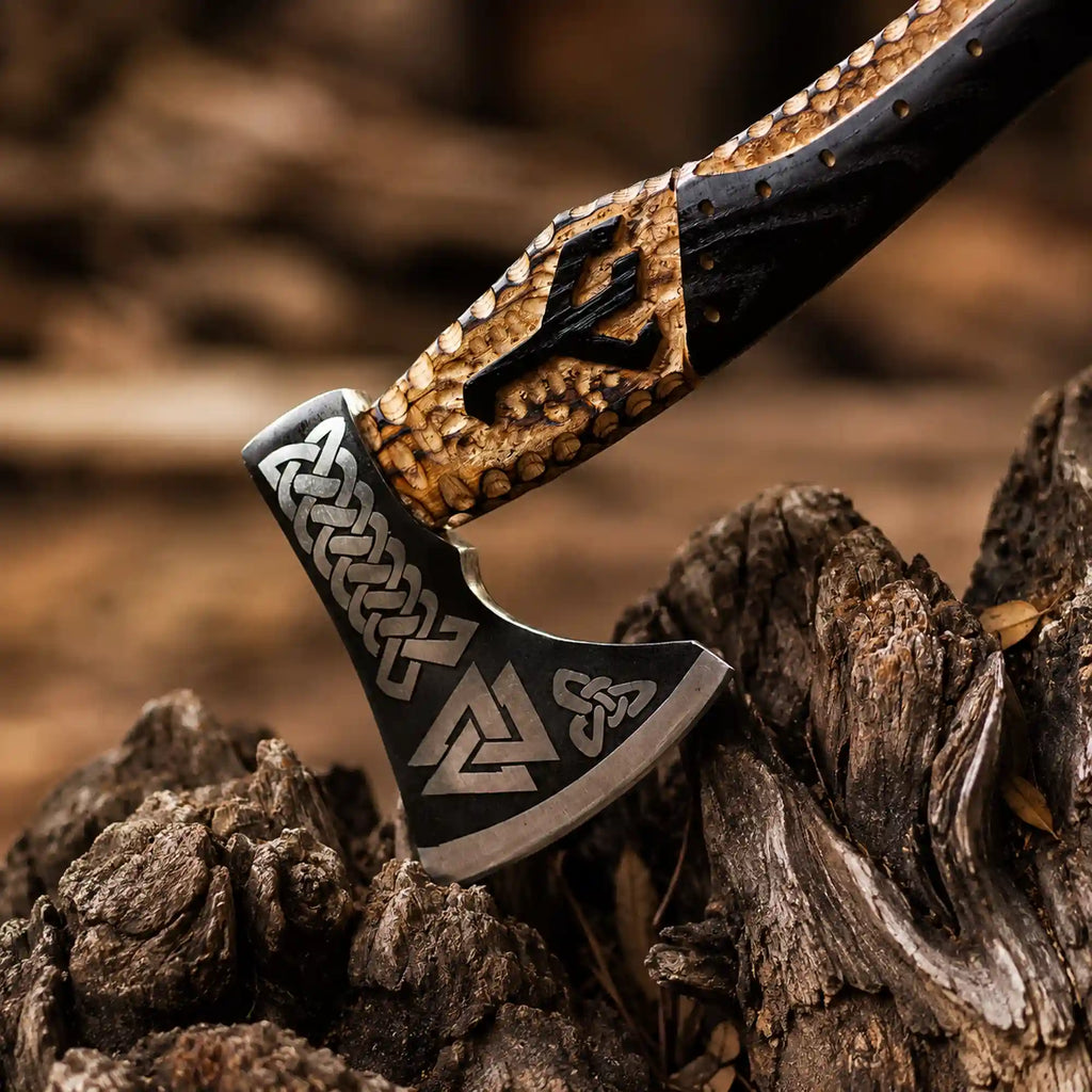 Unleash Your Inner Warrior with the Valknut Viking Axe - RFE Marketing Ventures