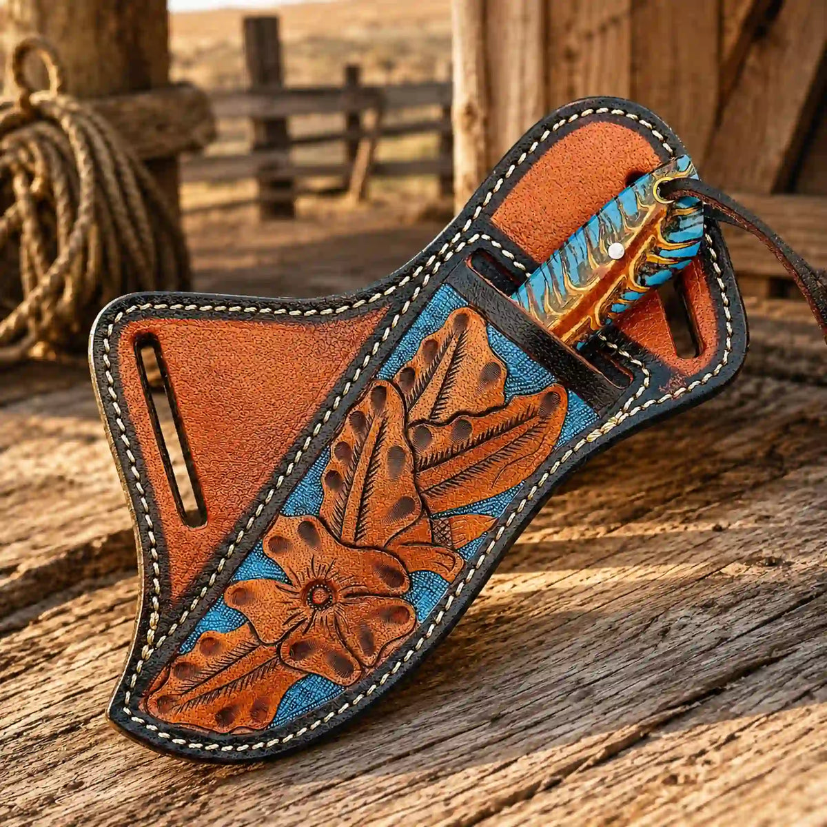 Handmade Buckaroo Knife - Unique Rasp Steel Blade with Pine Cone Handle - RFE Marketing Ventures