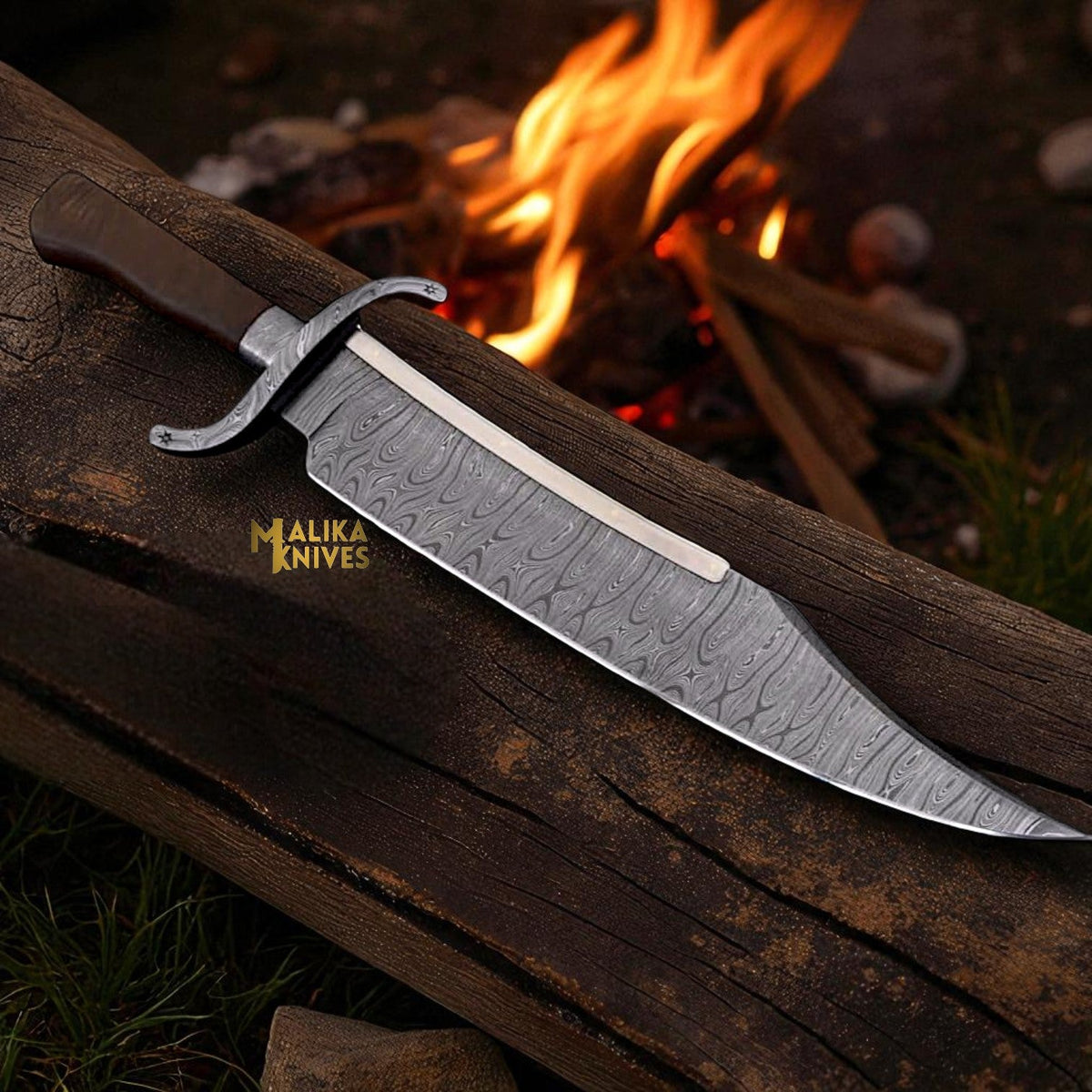Handmade Bowie Knife – Alamo Musso Damascus Steel Craftsmanship - RFE Marketing Ventures