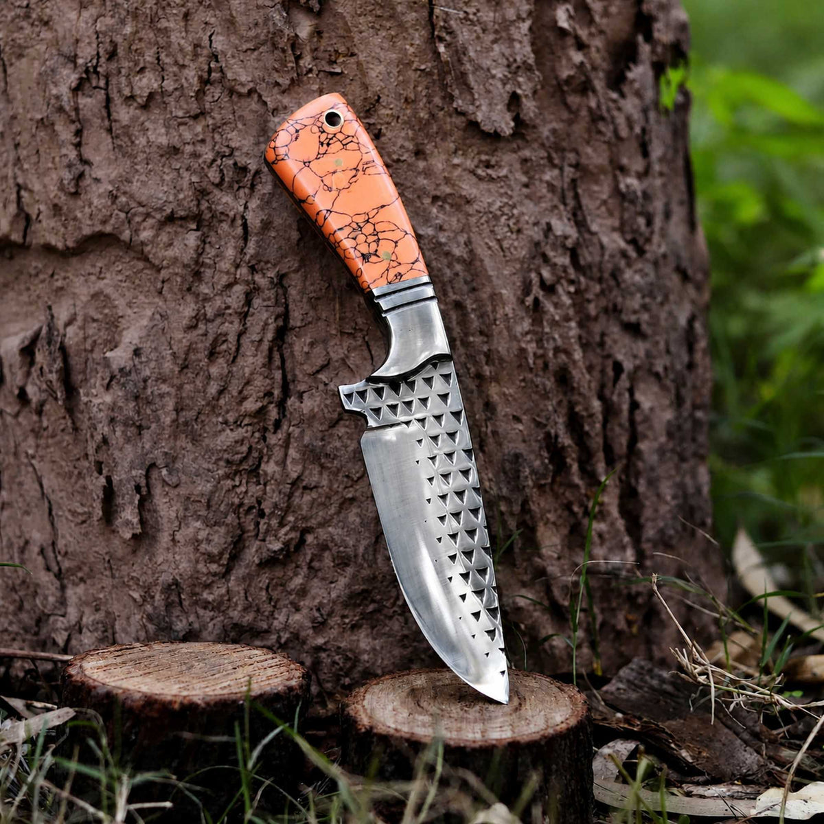 Premium Cowboy Hunting Knife D2 Steel – Durable and Stylish Turquoise Handle - RFE Marketing Ventures
