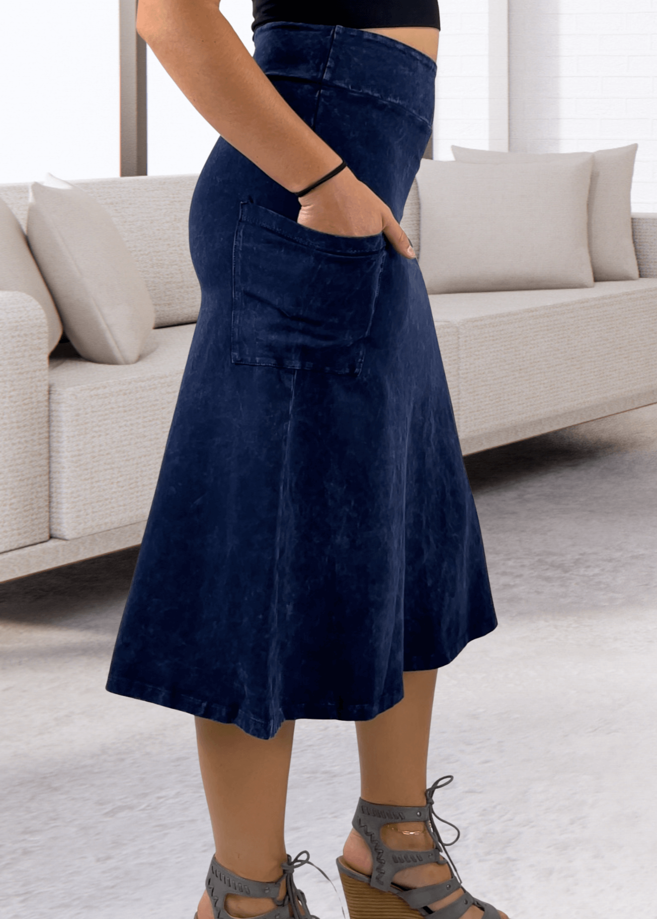 Alyssa Versatile Pink Denim Skirt - Perfect for Every Occasion