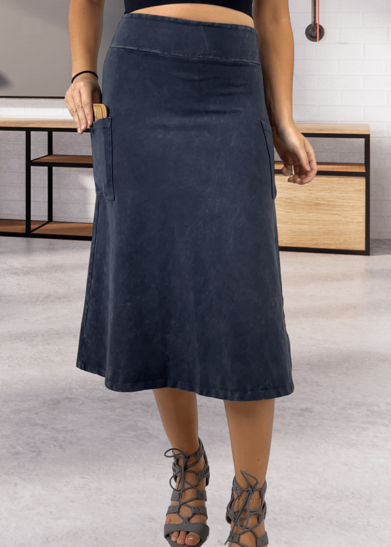 Alyssa Versatile Pink Denim Skirt - Perfect for Every Occasion