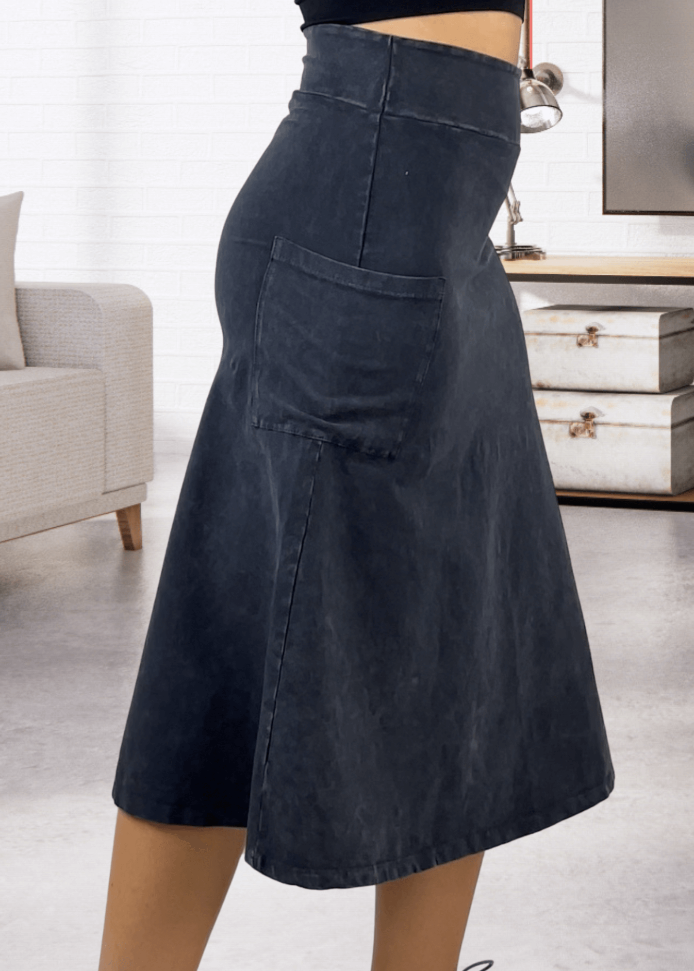 Alyssa Versatile Pink Denim Skirt - Perfect for Every Occasion