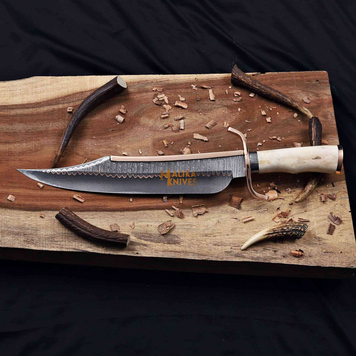 Experience the Craftsmanship of the Copper Damascus Alamo Musso Bowie Knife - RFE Marketing Ventures