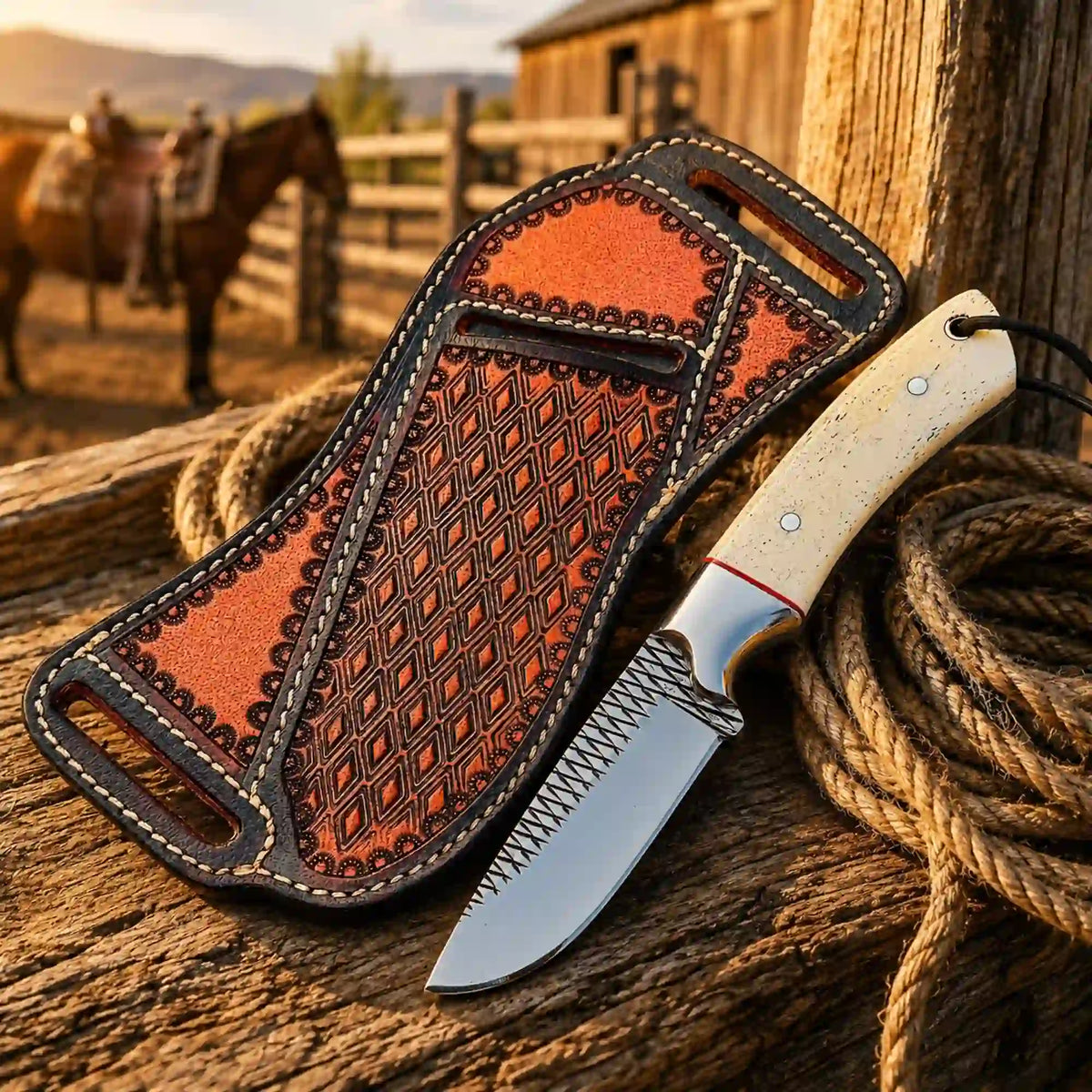 Buckaroo Knife with Camel Bone Handle: A Unique Tool for Every Adventure - RFE Marketing Ventures