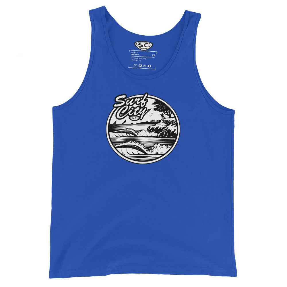 Santa Cruz Surf City Tank Top for Men - Surf Shop Design