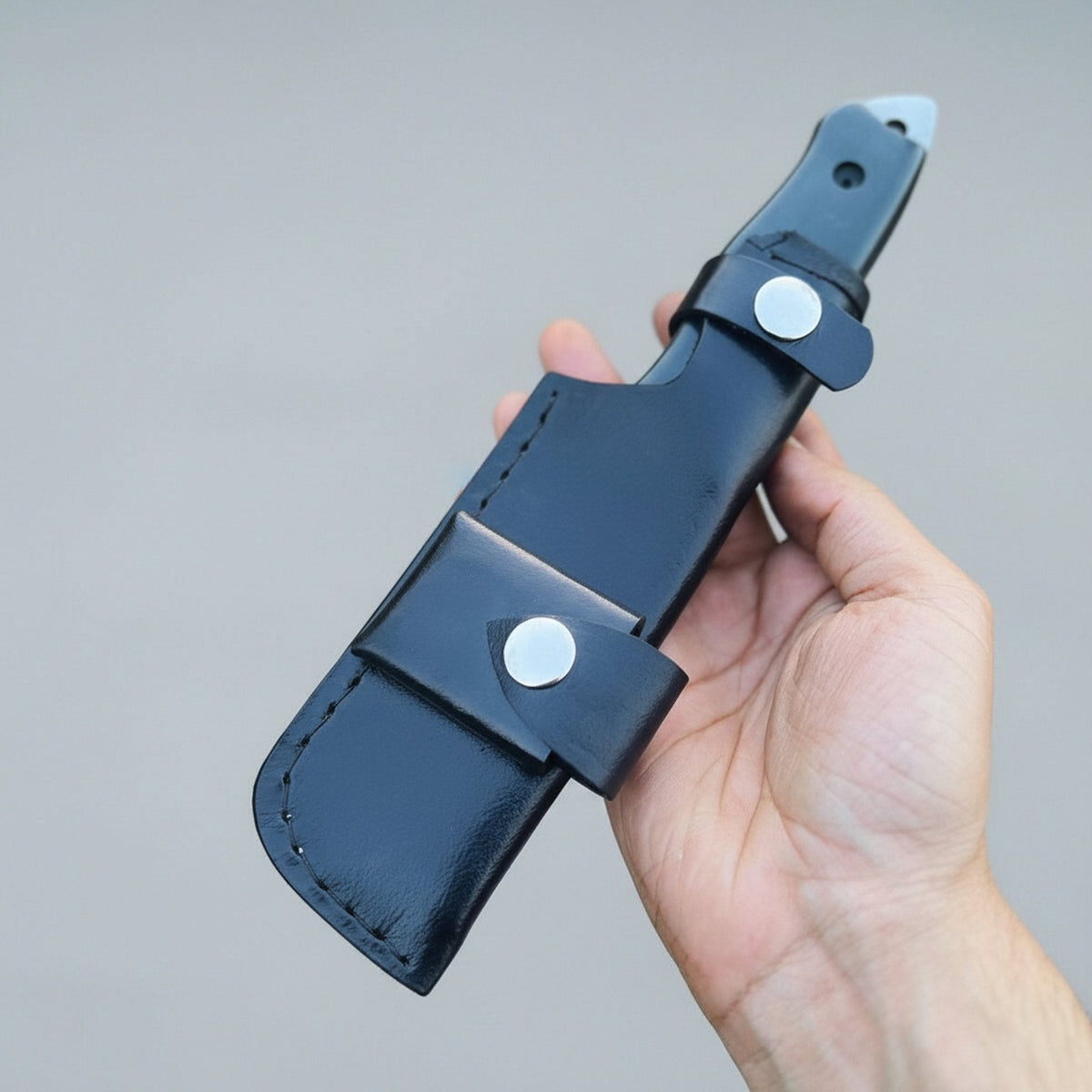 Sheepsfoot D2 Hunting Knife - Precision Control with Leather Sheath - RFE Marketing Ventures