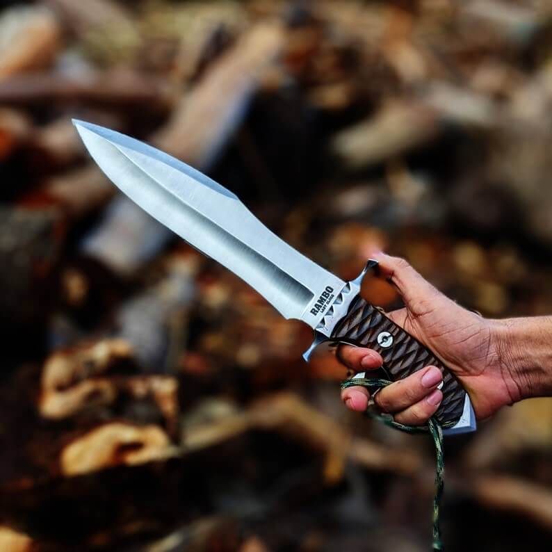Rambo Last Blood Bowie Knife - The Ultimate Adventure Companion in Premium D2 Steel - RFE Marketing Ventures