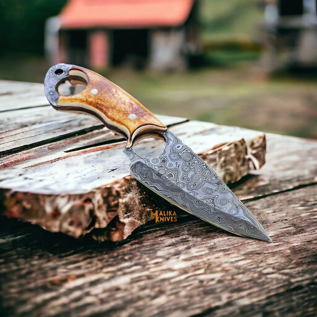 Crafted Excellence: Ringtail Damascus Hunting Knife for Ultimate Performance - RFE Marketing Ventures