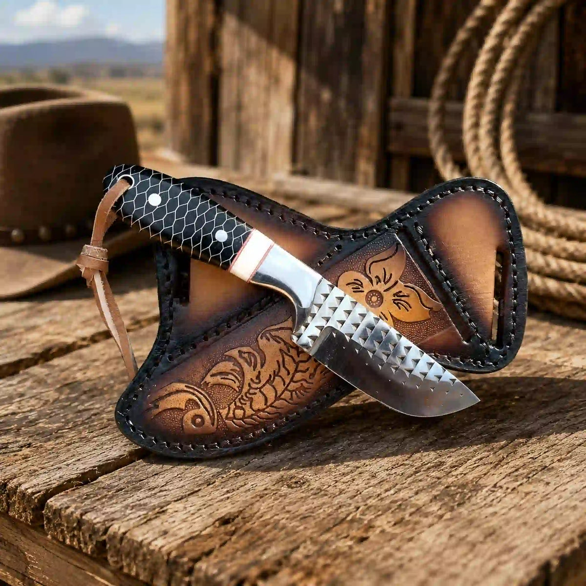 Buckaroo Knife with Crossdraw Sheath: Your Essential Companion for Every Adventure - RFE Marketing Ventures