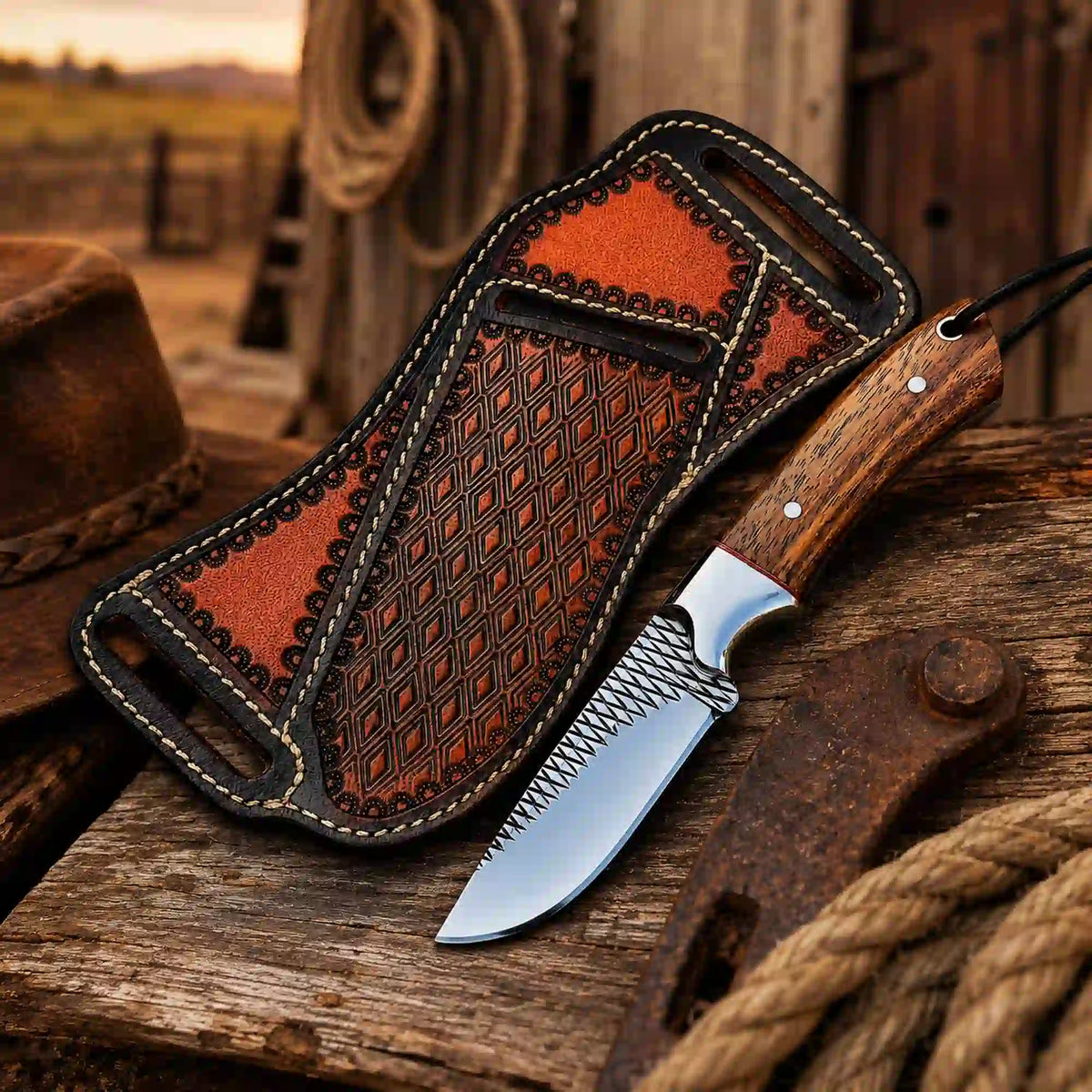 Buckaroo Knife with Rosewood Handle: The Perfect Blend of Craftsmanship and Functionality - RFE Marketing Ventures