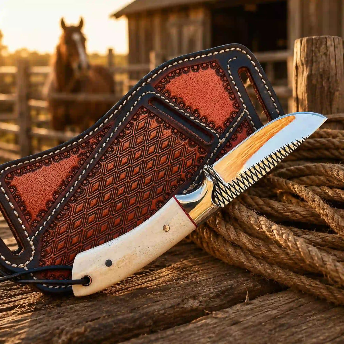 Buckaroo Knife with Camel Bone Handle: A Unique Tool for Every Adventure - RFE Marketing Ventures