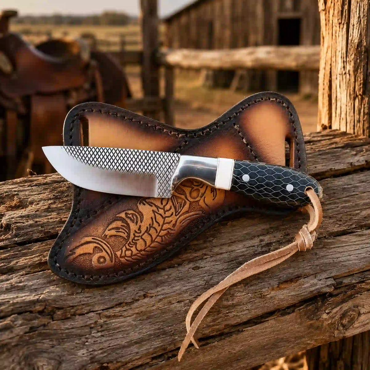 Buckaroo Knife with Crossdraw Sheath: Your Essential Companion for Every Adventure - RFE Marketing Ventures