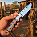 Buckaroo Knife with Cactus Handle: Handmade Artistry Meets Functional Elegance