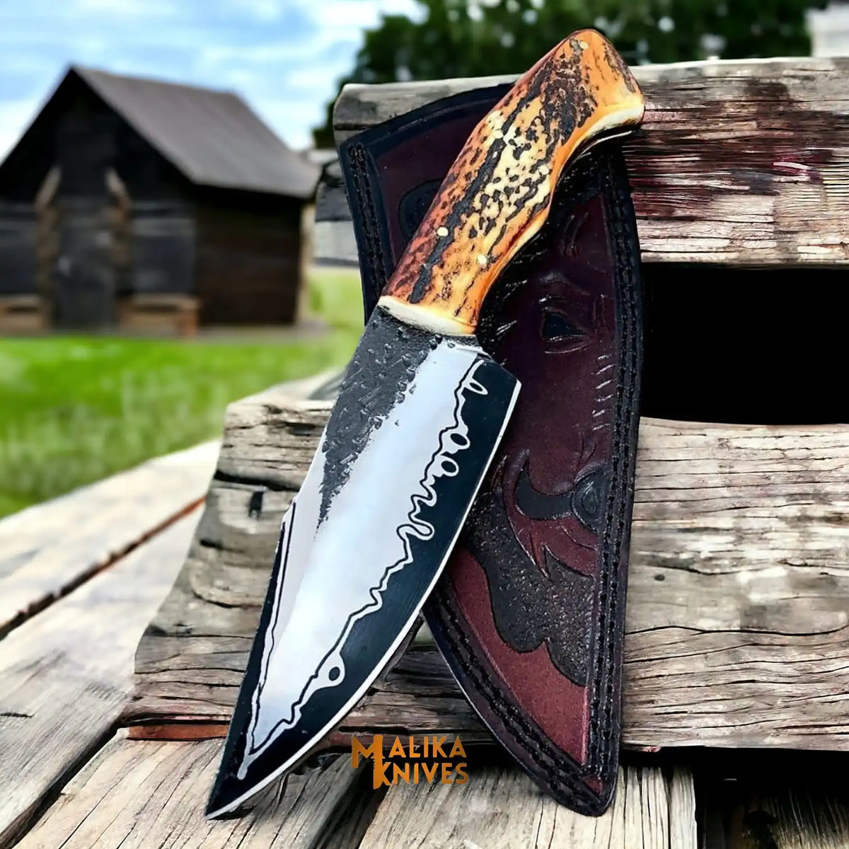 D2 Stag Handle Hunting Knife: Unmatched Reliability for Every Outdoorsman - RFE Marketing Ventures