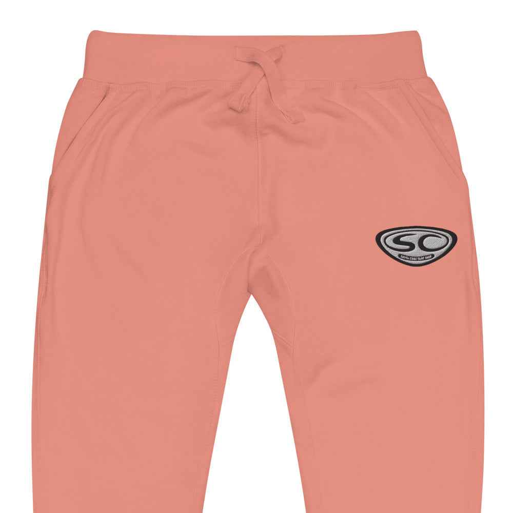 Santa Cruz Sweatpants - SCSS EMB Logo Unisex Fleece Cuffed Sweatpants