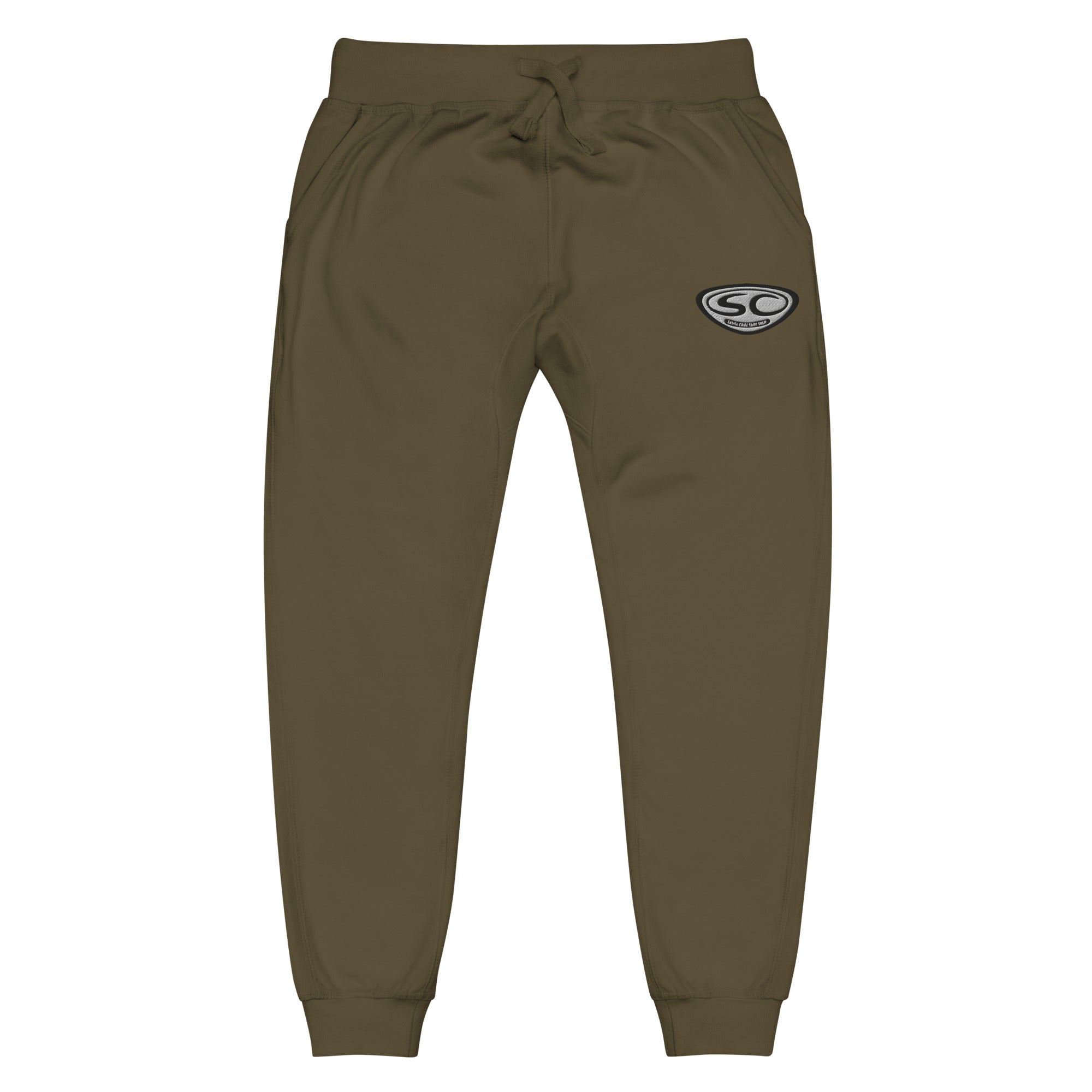 Santa Cruz Sweatpants - SCSS EMB Logo Unisex Fleece Cuffed Sweatpants