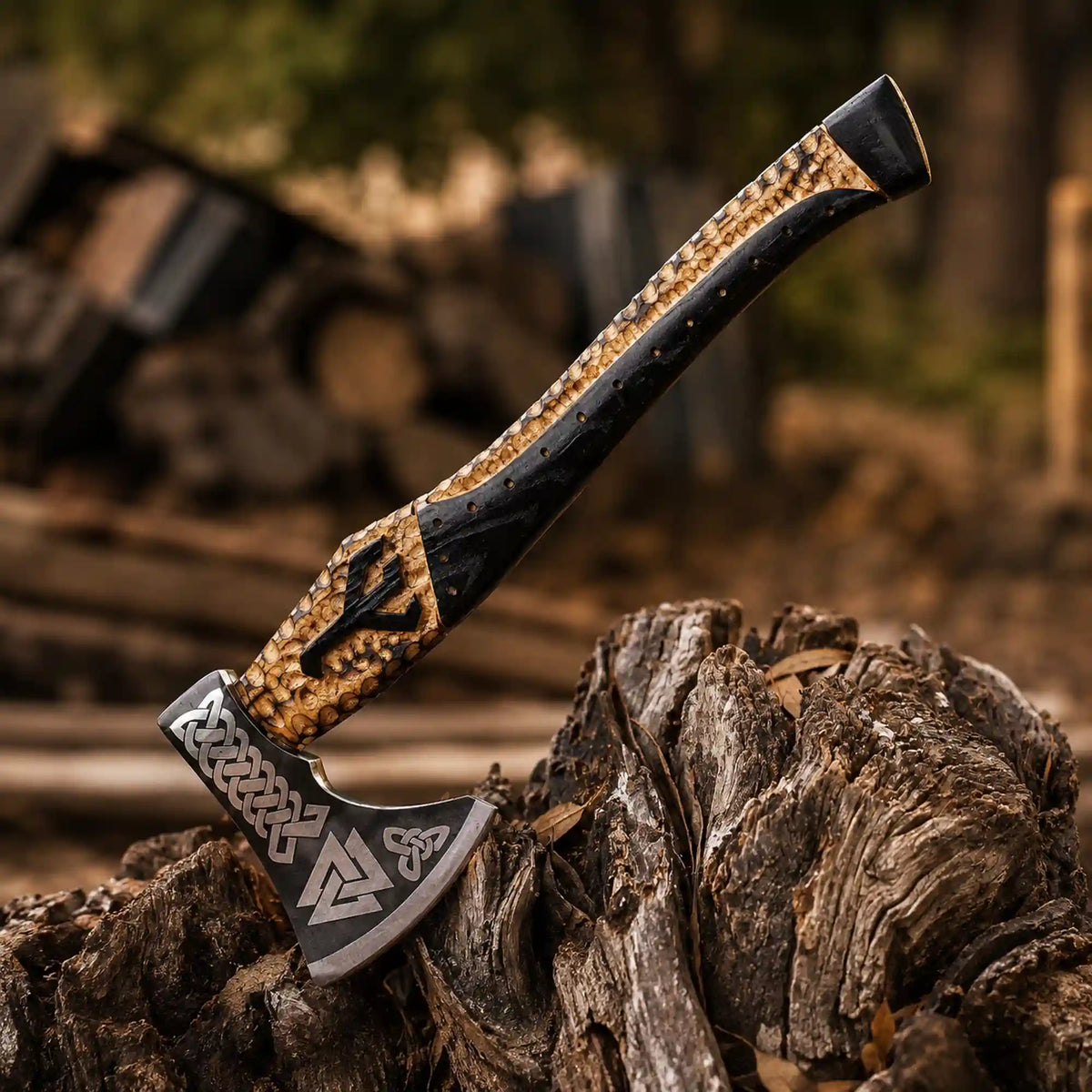 Unleash Your Inner Warrior with the Valknut Viking Axe - RFE Marketing Ventures