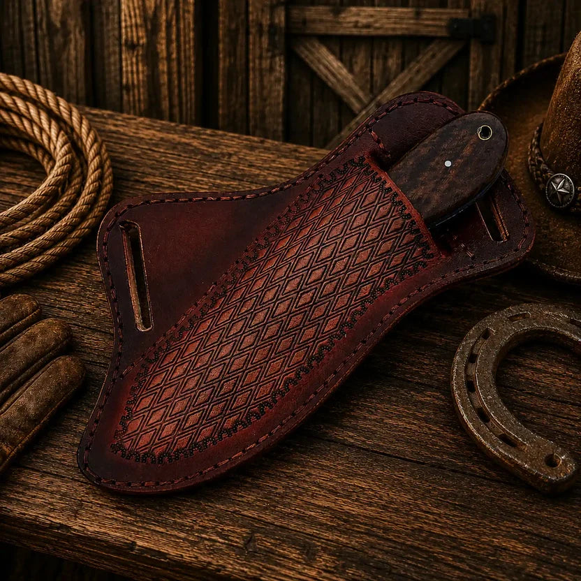 Buckaroo Knife with Turquoise Inlay – The Perfect Blend of Functionality and Artistry - RFE Marketing Ventures