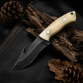 Versatile Gut Hook Cowboy Knife with Camel Bone Handle