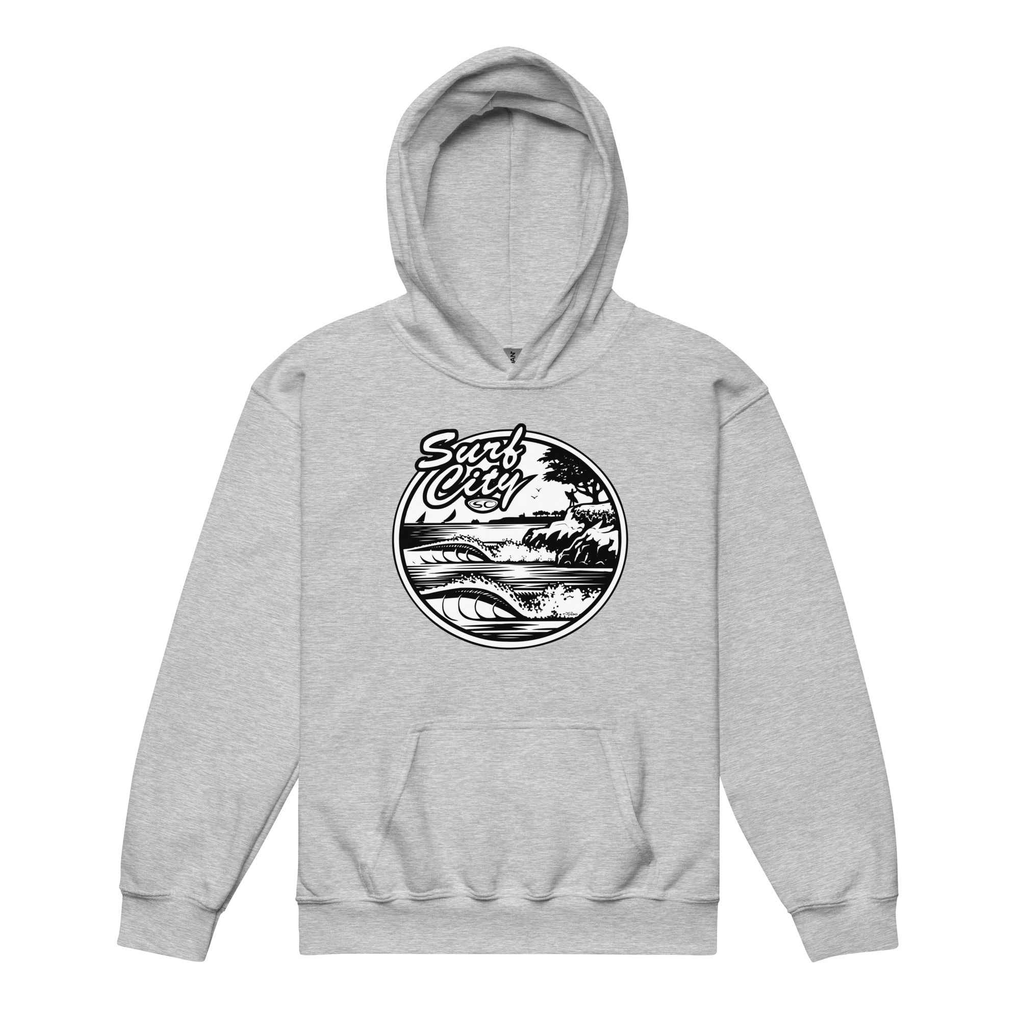 Santa Cruz Surf City Youth Hoodie - Heavy Blend Comfort for Young Surf Enthusiasts